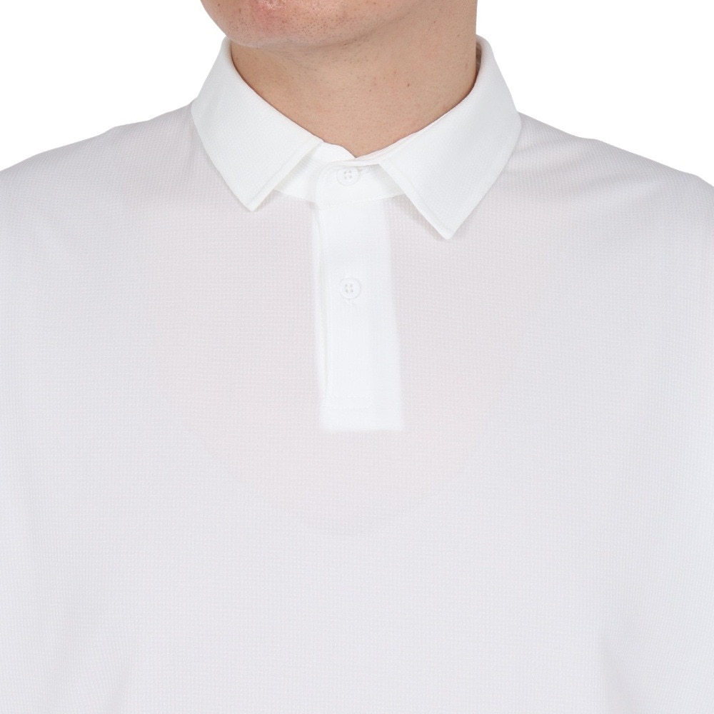 シルバースコット845（SILVERSCOTT845）（メンズ）ゴルフウェア 吸水速乾 WAFFLE POLO 半袖 ポロシャツ SS25SST005 WHT