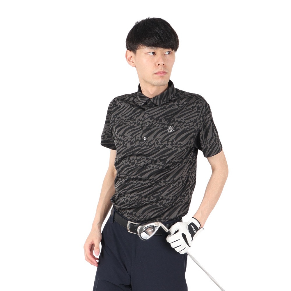 セントアンドリュース（ST.ANDREWS）（メンズ）ゴルフウェア オプアートジャガード 半袖シャツ 042-3160305-020
