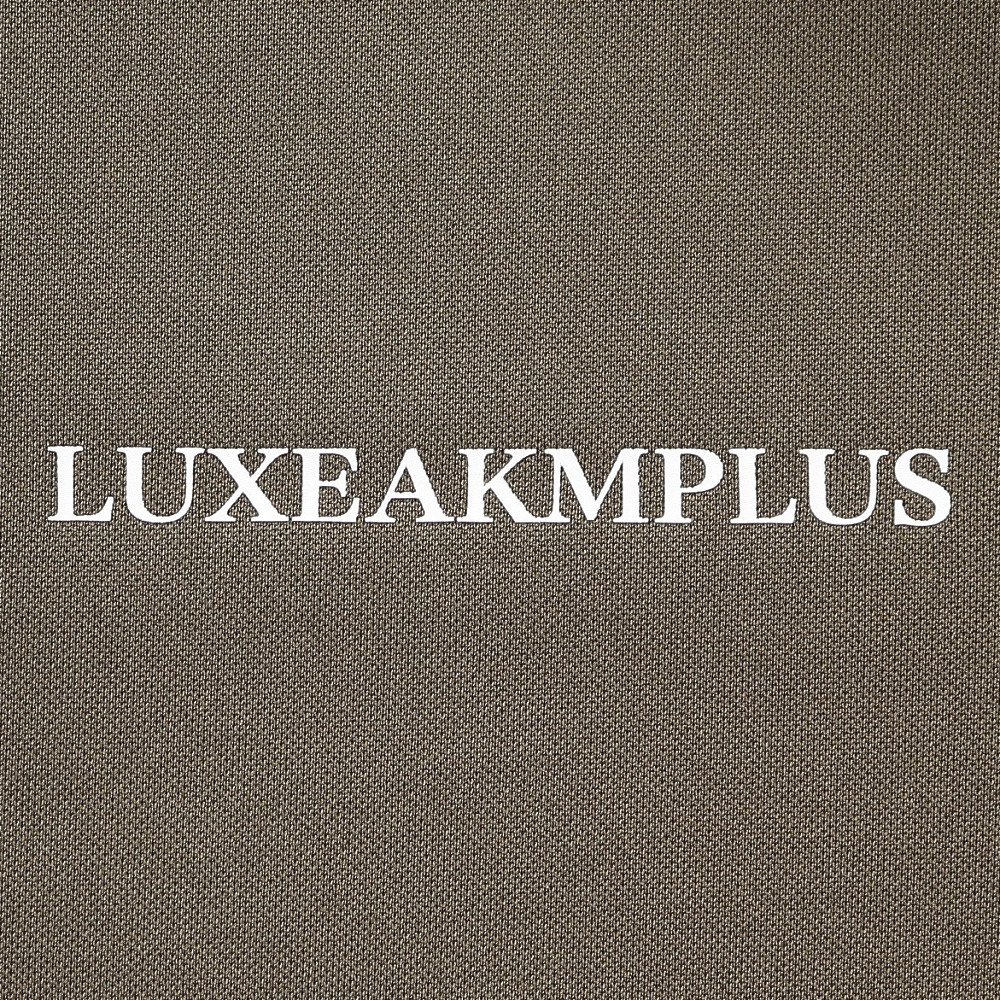 リュクスエイケイエムプラス（LUXEAKMPLUS）（メンズ）ゴルフウェア 吸水速乾 バックロゴ 半袖ポロシャツ LAH-25001khaki