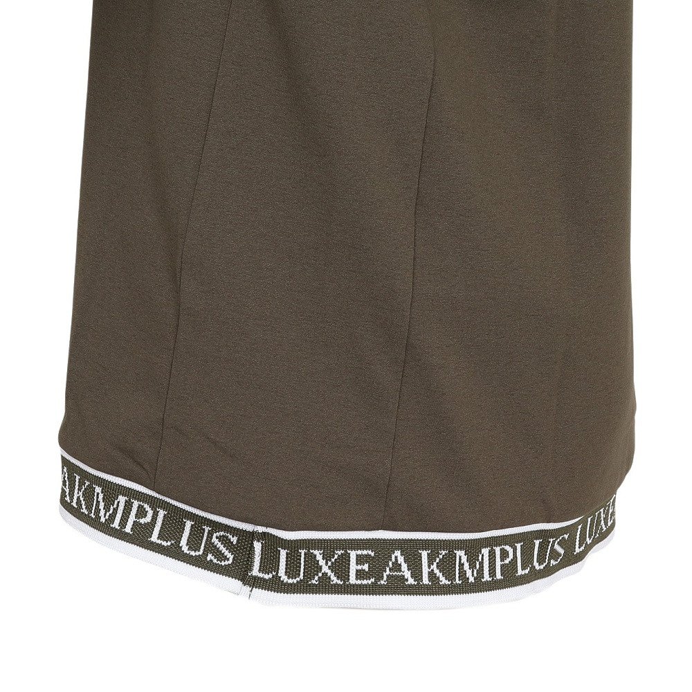 リュクスエイケイエムプラス（LUXEAKMPLUS）（メンズ）ゴルフウェア ドライ カーシブロゴ 半袖ポロシャツ LAH-25009khaki