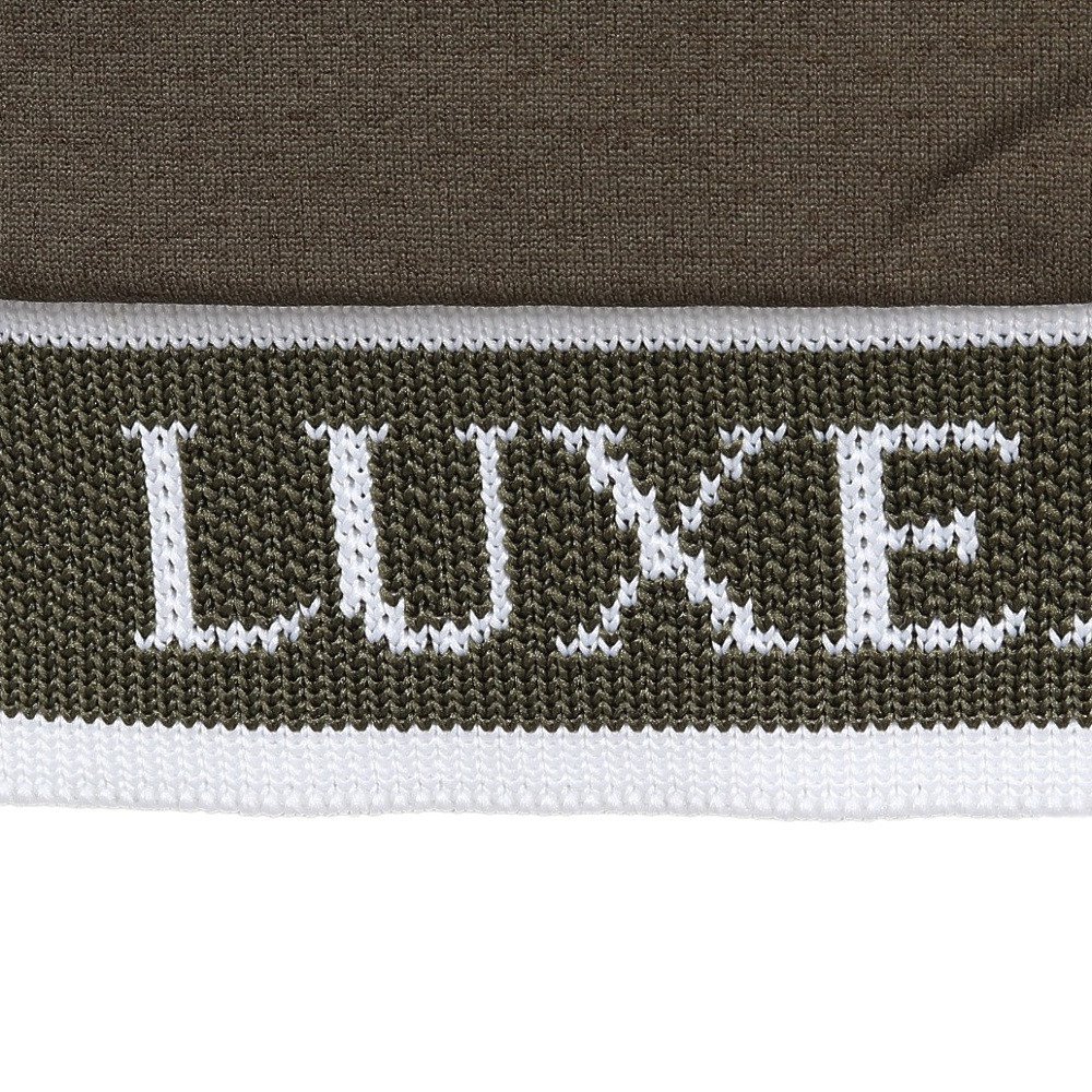 リュクスエイケイエムプラス（LUXEAKMPLUS）（メンズ）ゴルフウェア ドライ カーシブロゴ 半袖ポロシャツ LAH-25009khaki