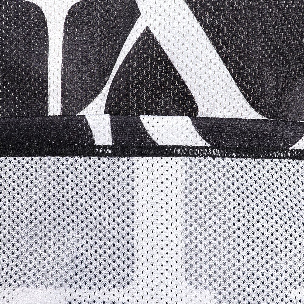 リュクスエイケイエムプラス（LUXEAKMPLUS）（メンズ）ゴルフウェア 総柄半袖モックネックTシャツ LAT-25004black
