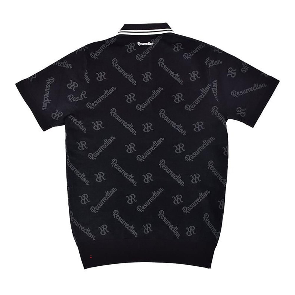 レザレクション（Resurrection）（メンズ）ゴルフウェア モノグラムニットポロシャツ BE12KNPS09-M