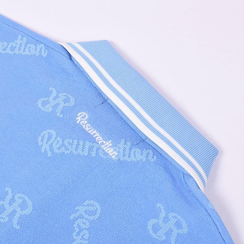 レザレクション（Resurrection）（メンズ）ゴルフウェア モノグラムニットポロシャツ BE12KNPS09-M