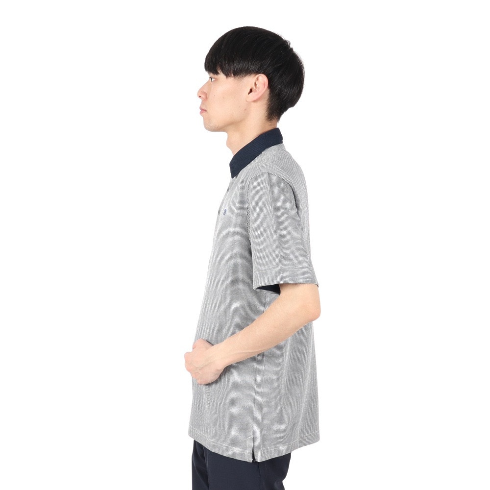 トラヴィスマシュー（Travis Mathew）（メンズ）ゴルフウェア 半袖 ハウンドトゥース ポロシャツ 7AM053-1WHT