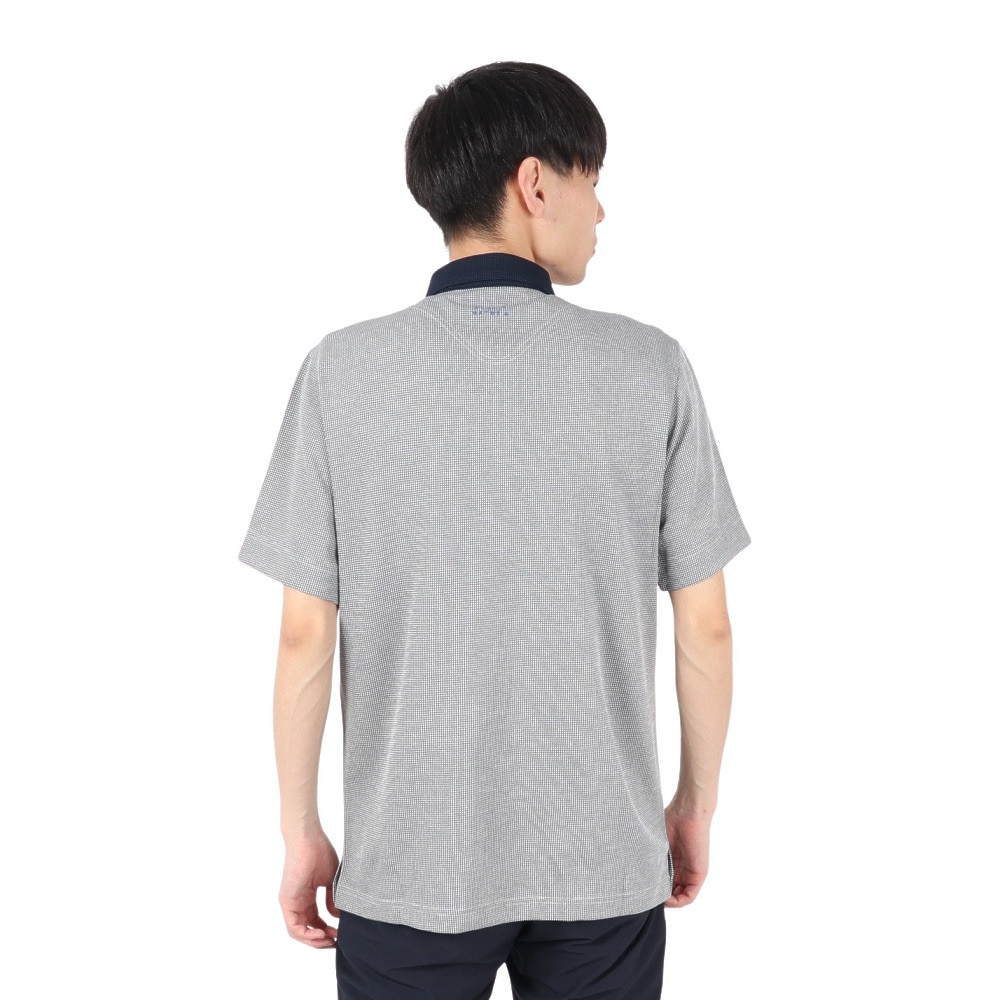 トラヴィスマシュー（Travis Mathew）（メンズ）ゴルフウェア 半袖 ハウンドトゥース ポロシャツ 7AM053-1WHT