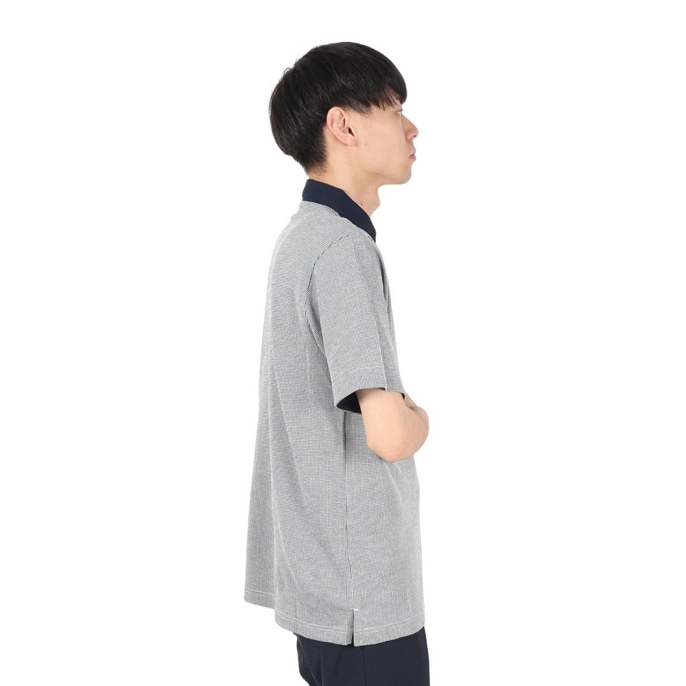 トラヴィスマシュー（Travis Mathew）（メンズ）ゴルフウェア 半袖 ハウンドトゥース ポロシャツ 7AM053-1WHT