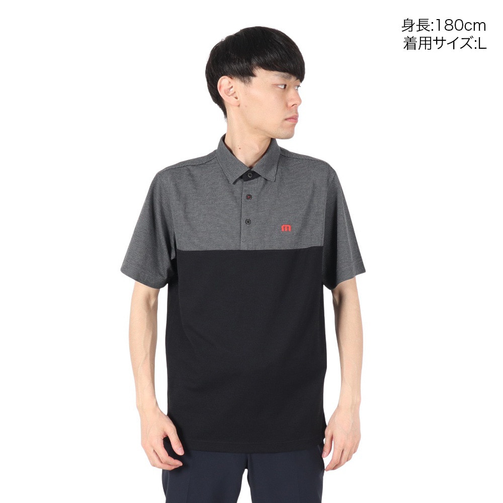 トラヴィスマシュー（Travis Mathew）（メンズ）ゴルフウェア 半袖 ハウンドトゥース ポロシャツ 7AM054-0GPN
