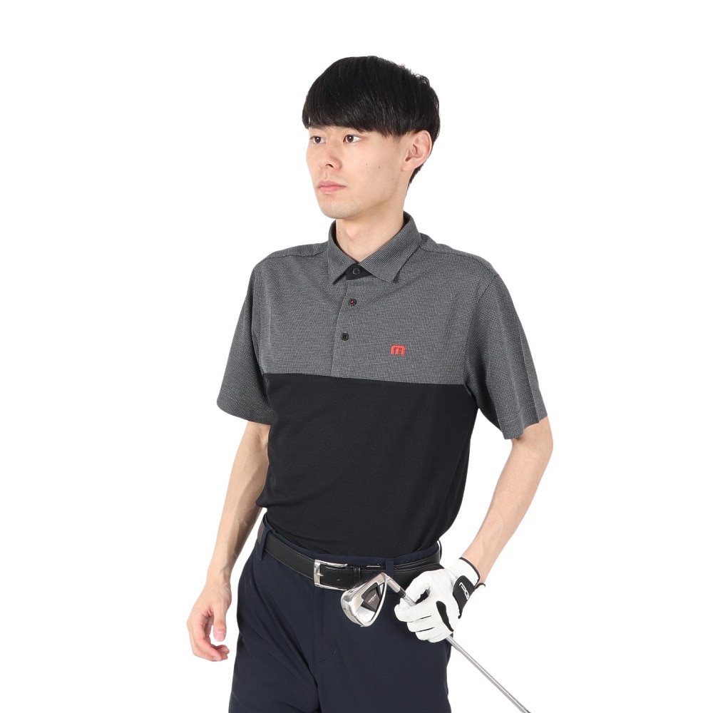 トラヴィスマシュー（Travis Mathew）（メンズ）ゴルフウェア 半袖 ハウンドトゥース ポロシャツ 7AM054-0GPN