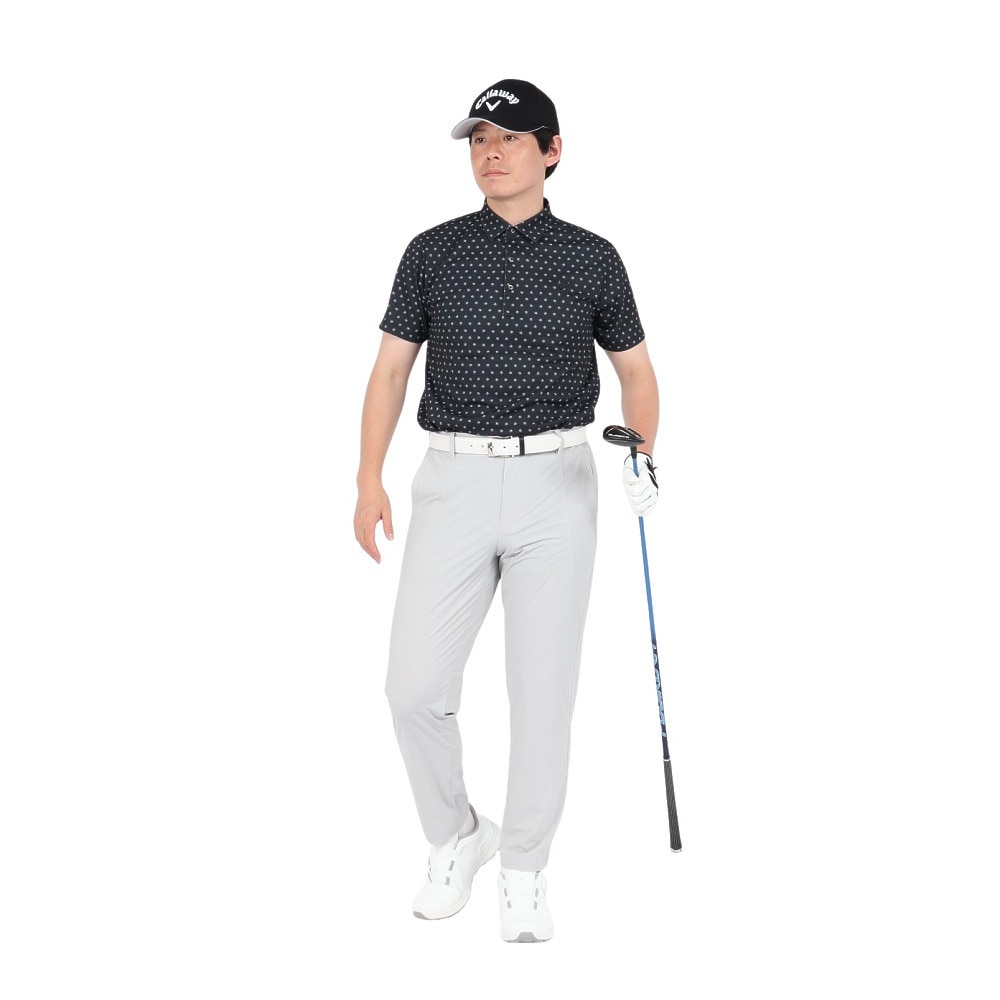 キャロウェイ（CALLAWAY）（メンズ）ゴルフウェア ミニフラワープリント ハイゲージ鹿の子半袖シャツ C25234102-1010