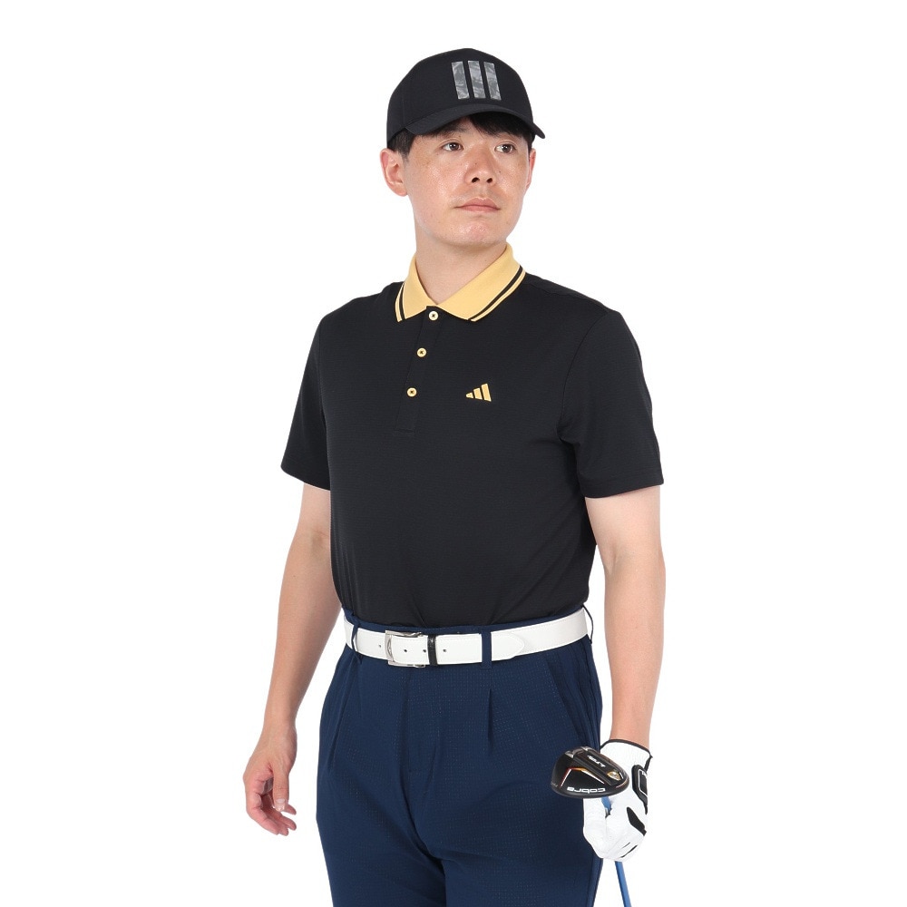 アディダス（adidas）（メンズ）ゴルフウェア U365T TK 半袖 ポロシャツ JTX60-IW1474BLK