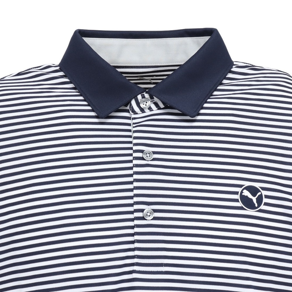 プーマ（PUMA）（メンズ）ゴルフウェア PURE STRIPED 半袖 ポロシャツ 629950-02