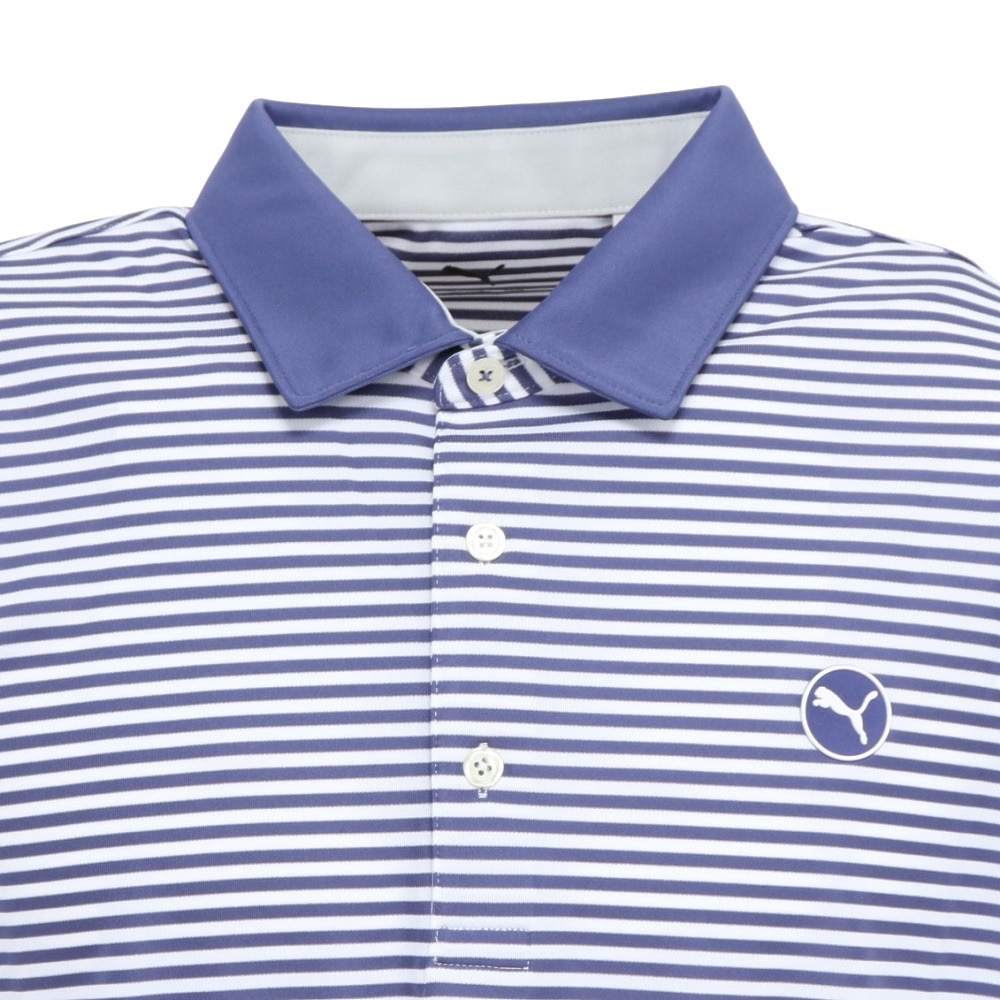 プーマ（PUMA）（メンズ）ゴルフウェア PURE STRIPED 半袖 ポロシャツ 629950-03