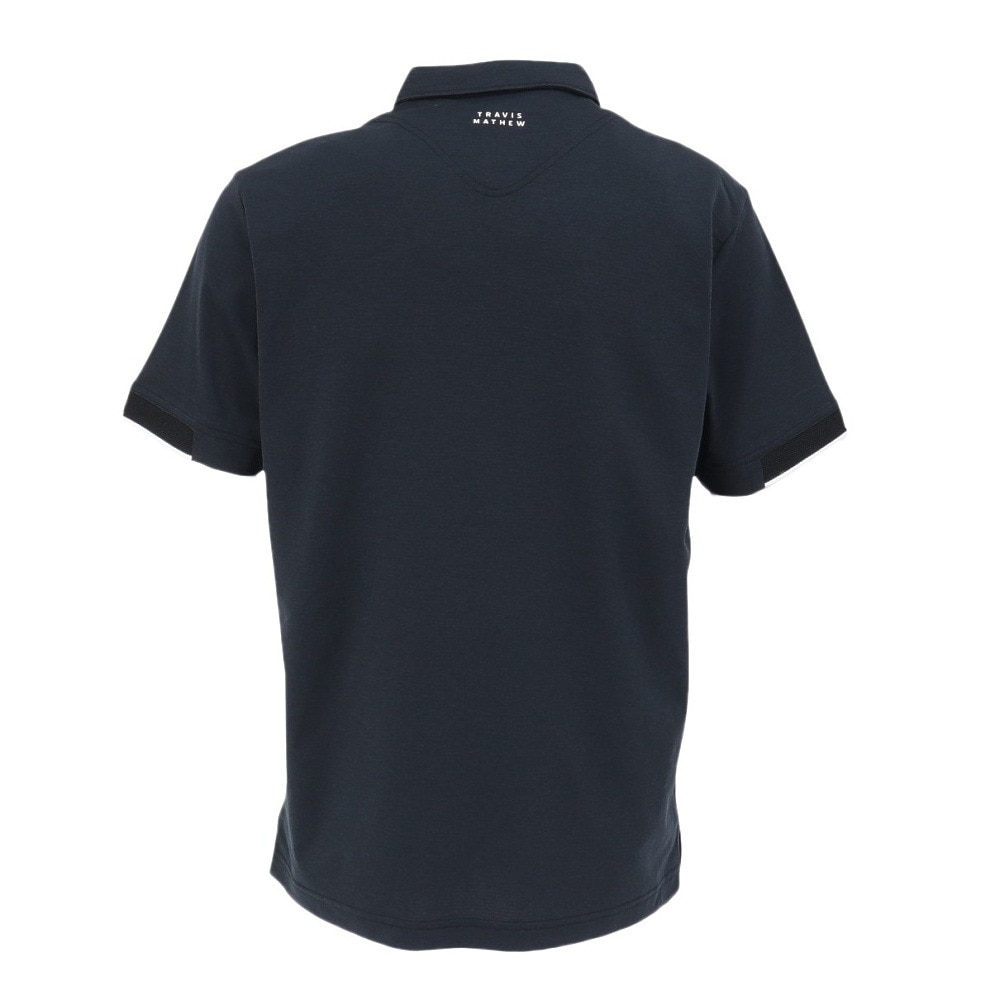 トラヴィスマシュー（Travis Mathew）（メンズ）ゴルフウェア カラット チェストライン半袖ポロシャツ 7AM056-0BLK