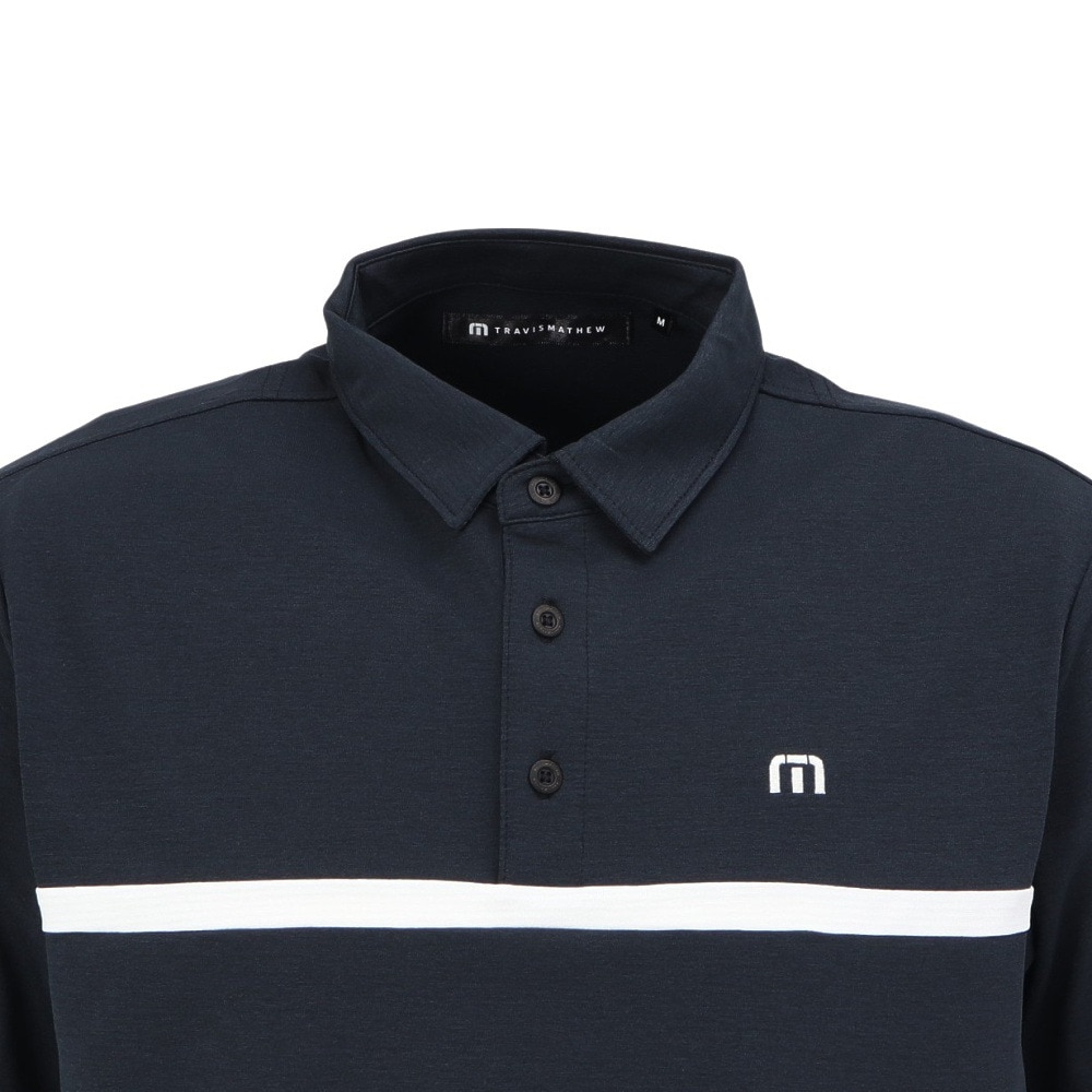 トラヴィスマシュー（Travis Mathew）（メンズ）ゴルフウェア カラット チェストライン半袖ポロシャツ 7AM056-0BLK
