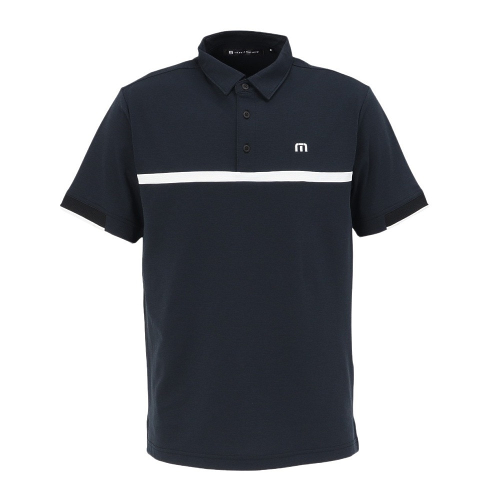 トラヴィスマシュー（Travis Mathew）（メンズ）ゴルフウェア カラット チェストライン半袖ポロシャツ 7AM056-0BLK