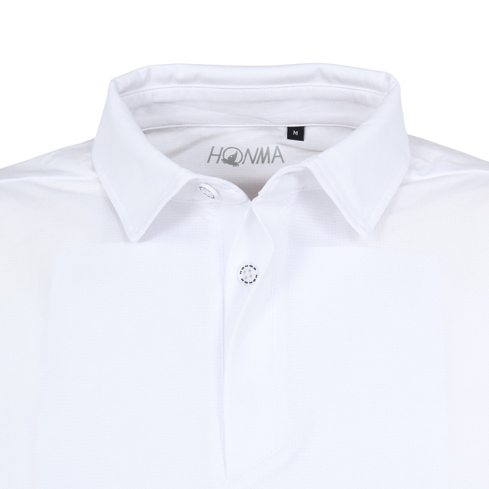 本間ゴルフ（HONMA）（メンズ）ゴルフウェア 吸汗速乾 半袖 ポロシャツ POLO WH