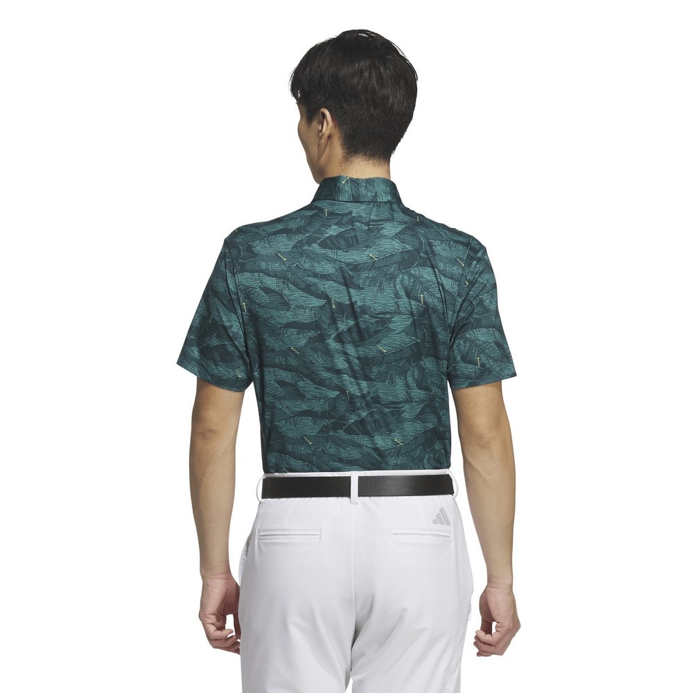 アディダス（adidas）（メンズ）ゴルフウェア グラフィック AOP 半袖ポロシャツ JVV07-JL7942 DGRN