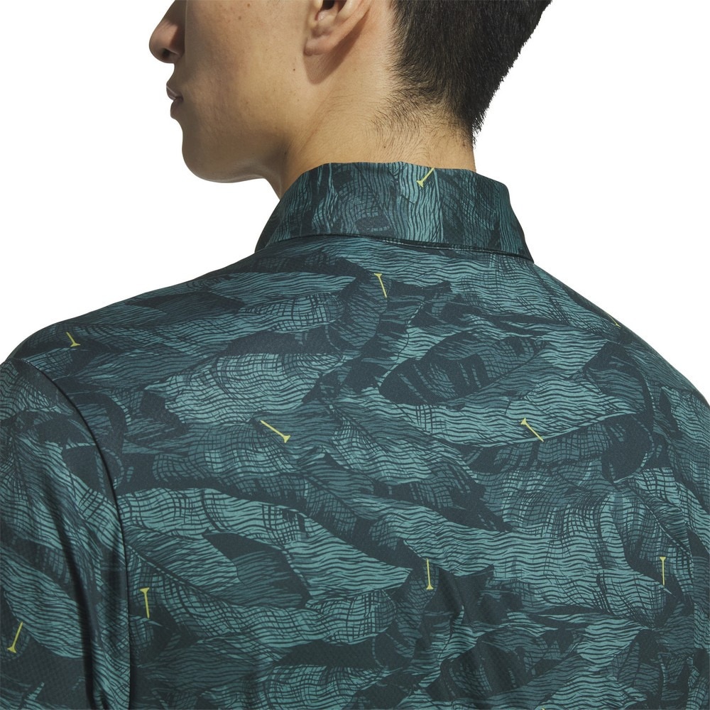 アディダス（adidas）（メンズ）ゴルフウェア グラフィック AOP 半袖ポロシャツ JVV07-JL7942 DGRN