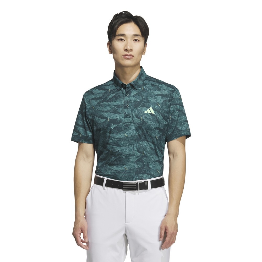 アディダス（adidas）（メンズ）ゴルフウェア グラフィック AOP 半袖ポロシャツ JVV07-JL7942 DGRN