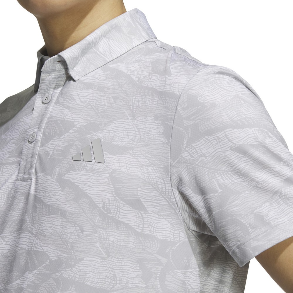 アディダス（adidas）（メンズ）ゴルフウェア グラフィック AOP 半袖ポロシャツ JVV07-JN1224 GRY