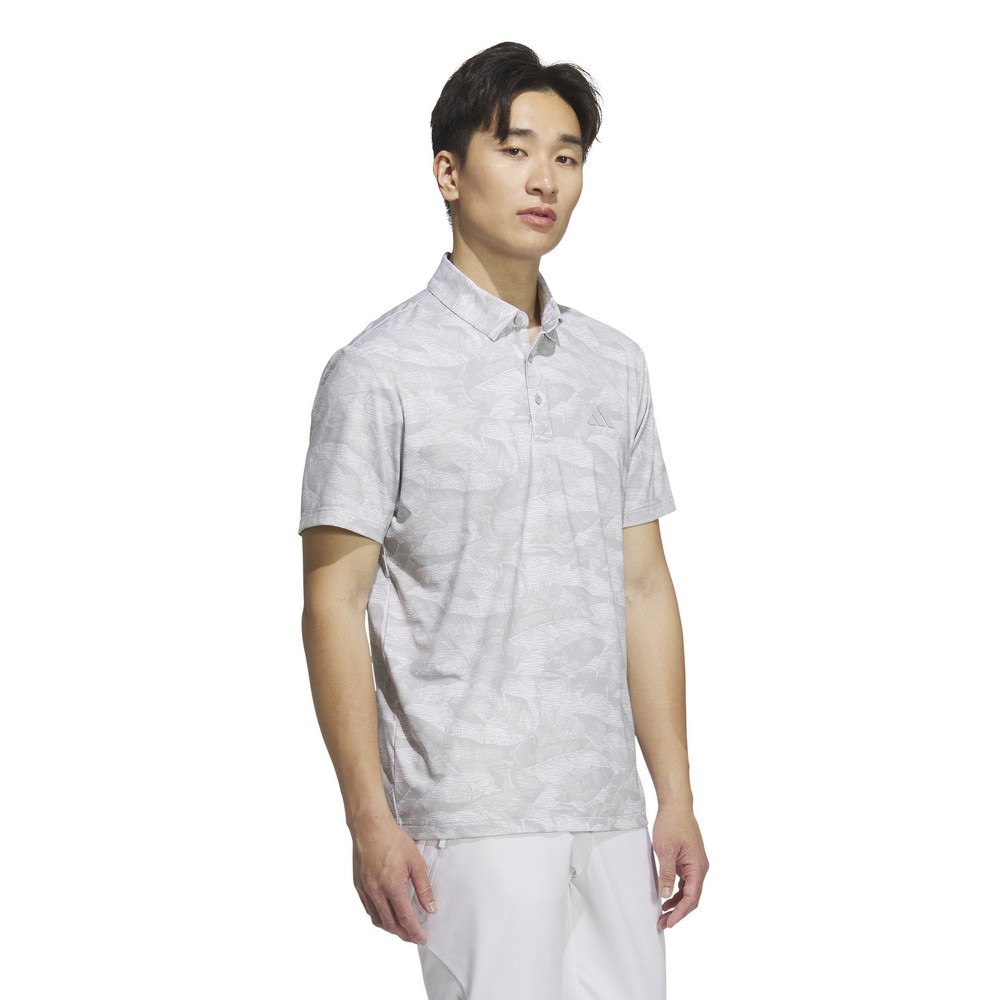 アディダス（adidas）（メンズ）ゴルフウェア グラフィック AOP 半袖ポロシャツ JVV07-JN1224 GRY