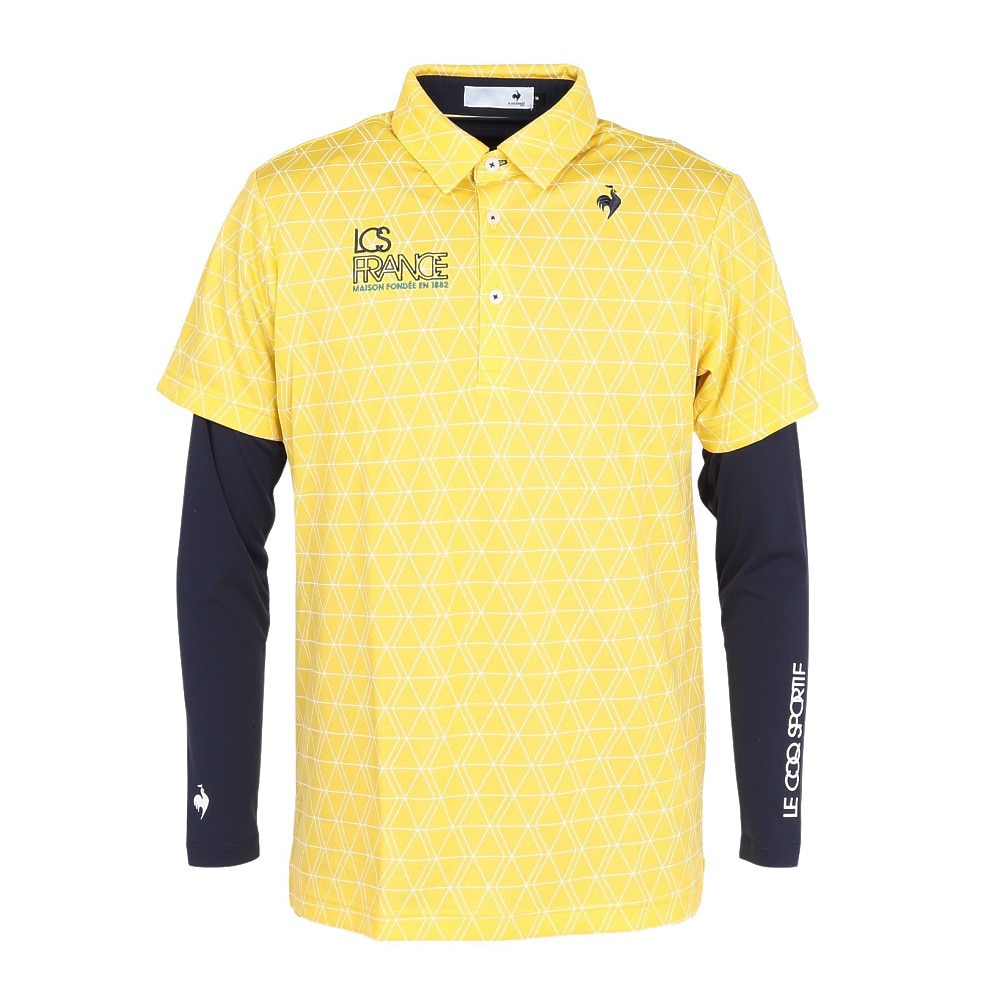 ルコックスポルティフ（lecoqsportif）（メンズ）ゴルフウェア インナー付半袖シャツ LG5FTZ00M YL00