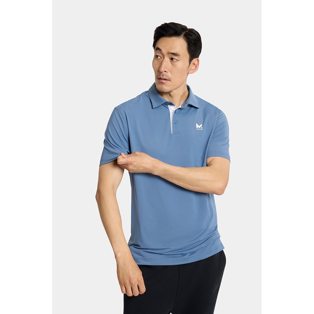 ミッション(MISSION)ゴルフウェア 通気性 冷感 クールタッチ 半袖 ポロシャツ M109WH(Men’s) ミッション（MISSION）（メンズ）ゴルフウェア 通気性 冷感 クール