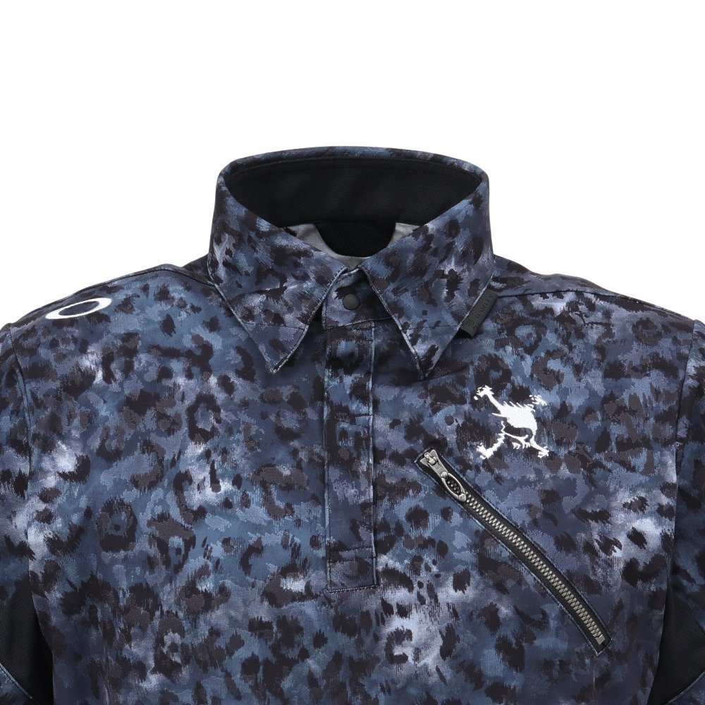 オークリー（OAKLEY）（メンズ）ゴルフウェア 吸汗速乾 スカル ABSTRACT 半袖ポロシャツ FOA409086-00G