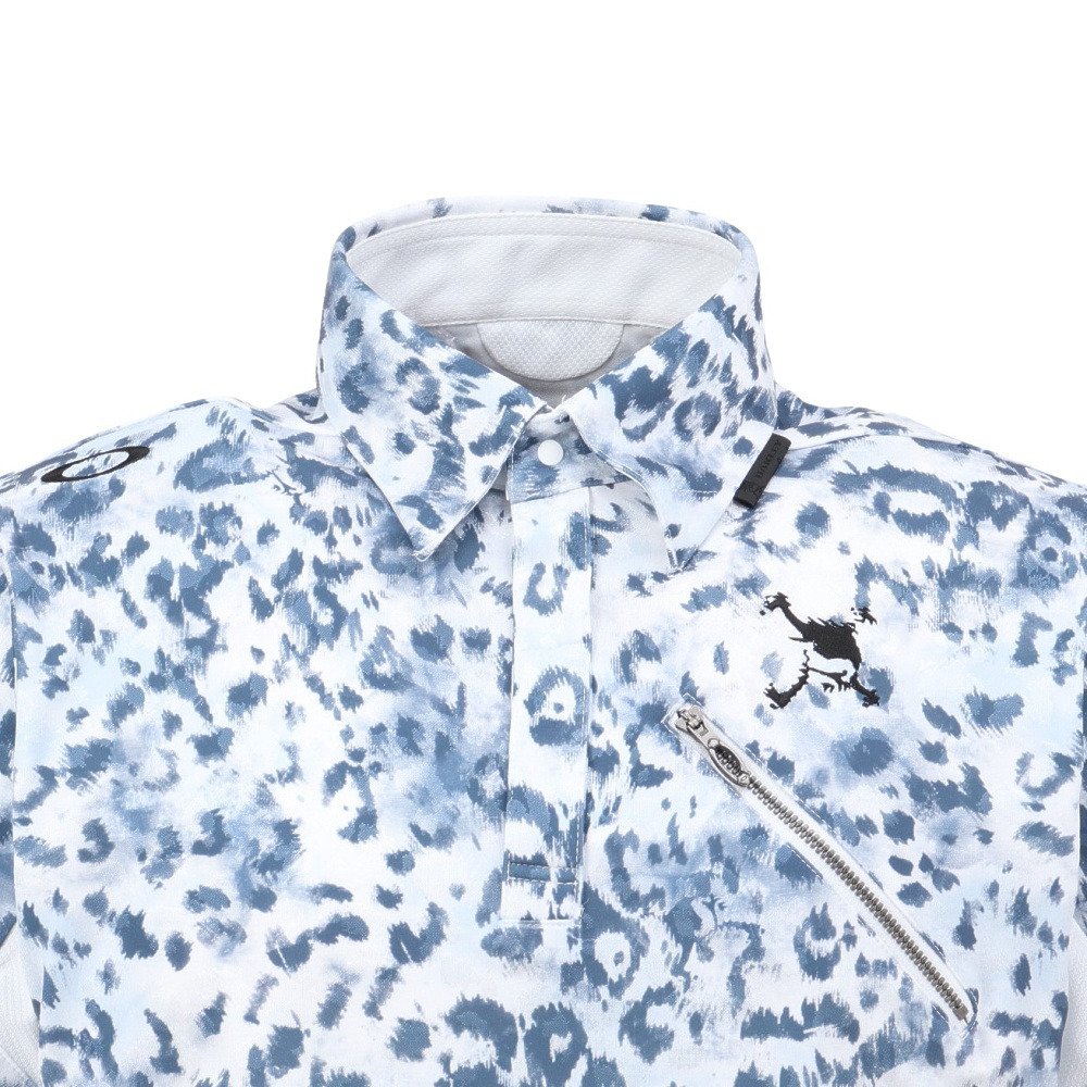 オークリー（OAKLEY）（メンズ）ゴルフウェア 吸汗速乾 スカル ABSTRACT 半袖ポロシャツ FOA409086-186