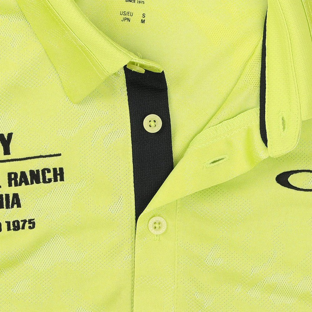 オークリー（OAKLEY）（メンズ）ゴルフウェア 吸汗速乾 SYNC PACK BRIGHT ジャカード 半袖ポロシャツ FOA409093-83L