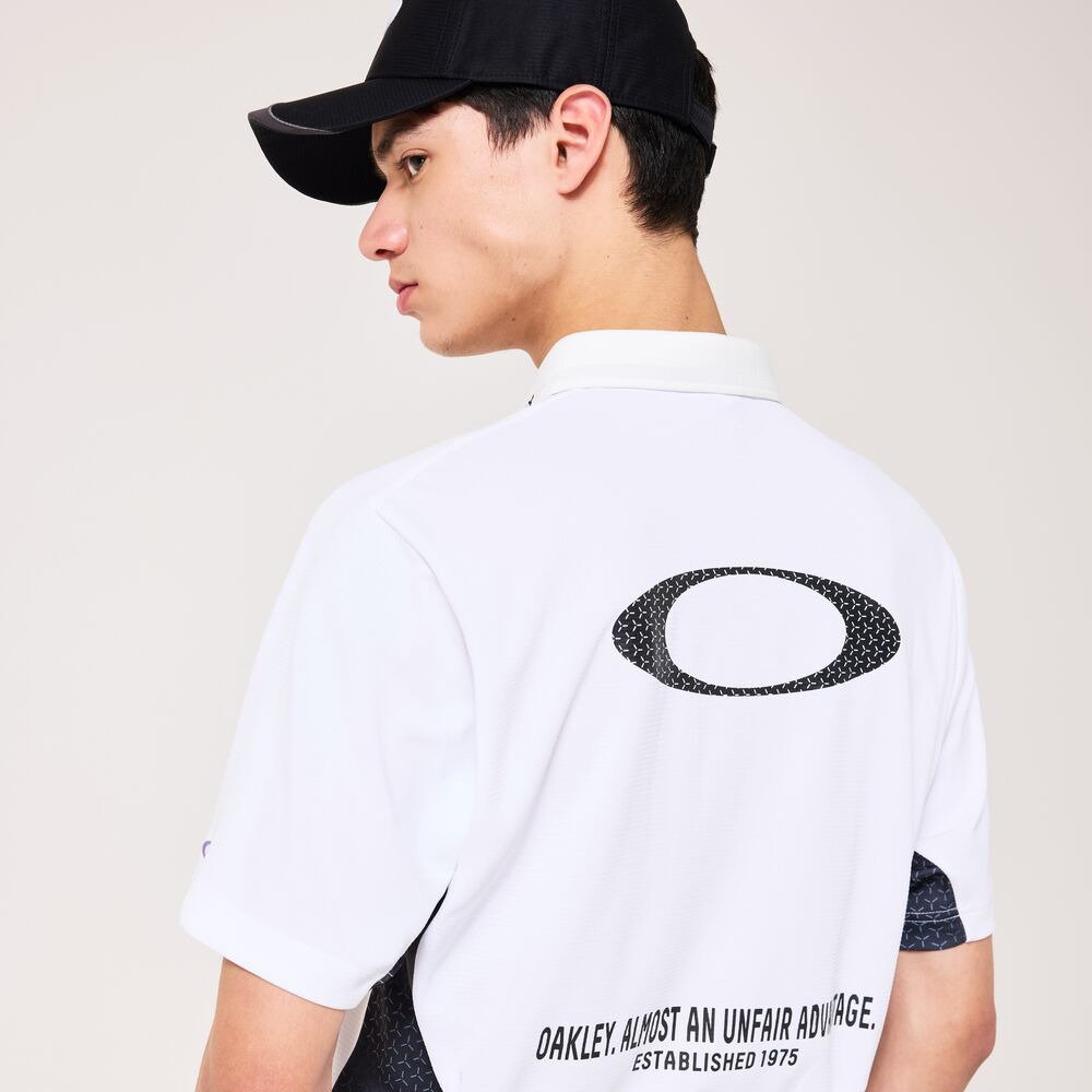 オークリー（OAKLEY）（メンズ）ゴルフウェア 吸汗速乾 HEAT BLOCK IRONCLAD 半袖ポロシャツ FOA409097-100