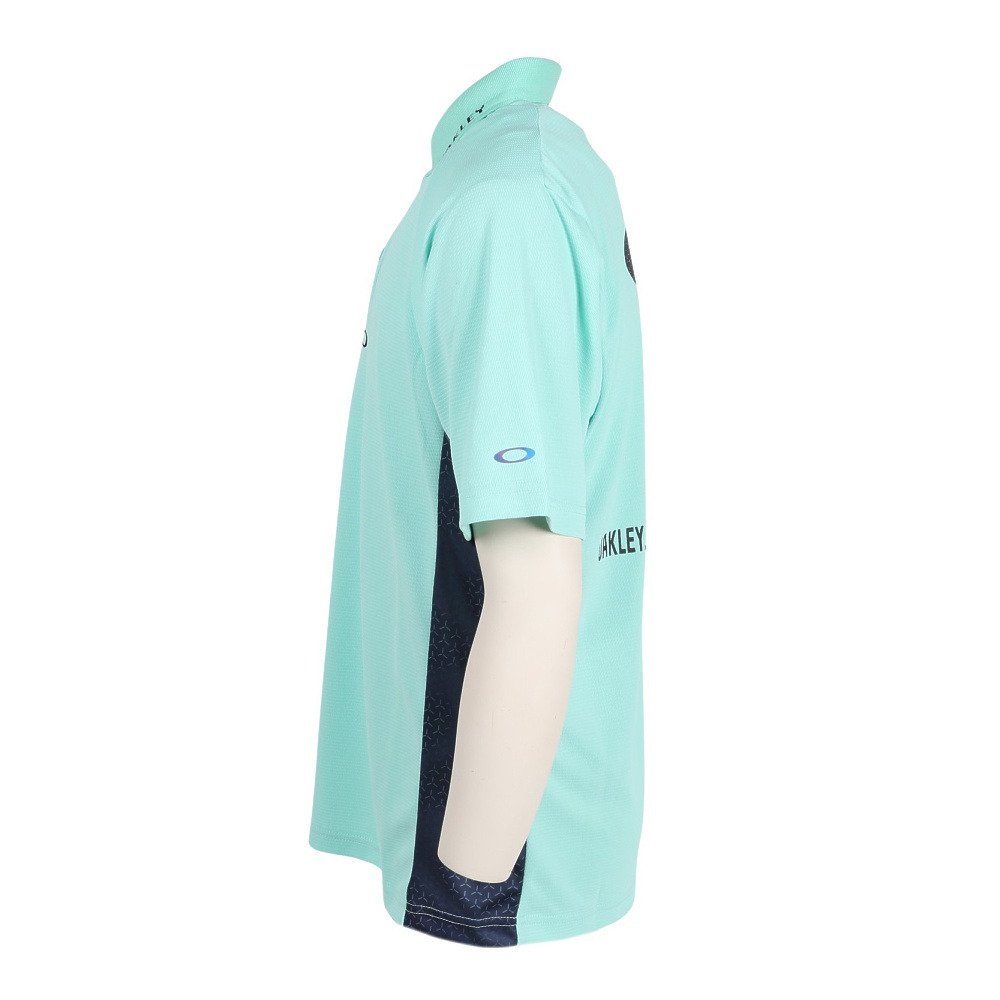 オークリー（OAKLEY）（メンズ）ゴルフウェア 吸汗速乾 HEAT BLOCK IR 半袖ポロシャツ FOA409097-76R