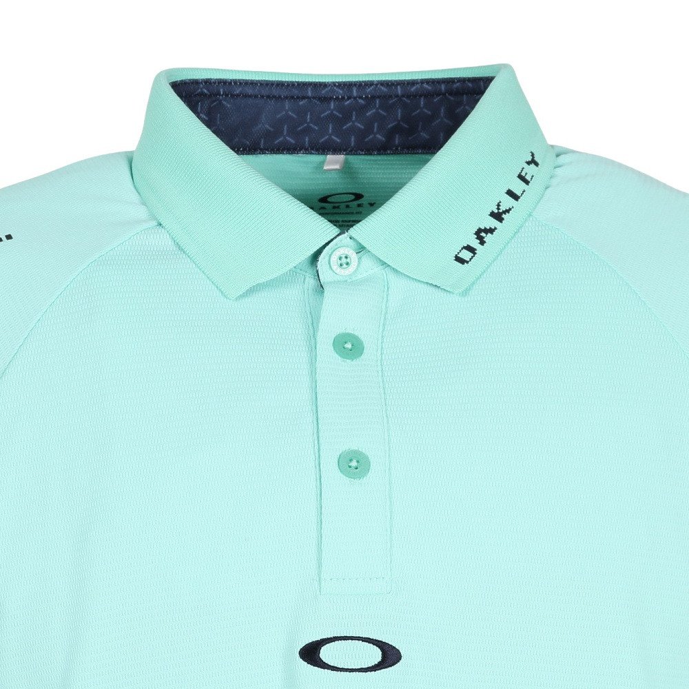 オークリー（OAKLEY）（メンズ）ゴルフウェア 吸汗速乾 HEAT BLOCK IR 半袖ポロシャツ FOA409097-76R