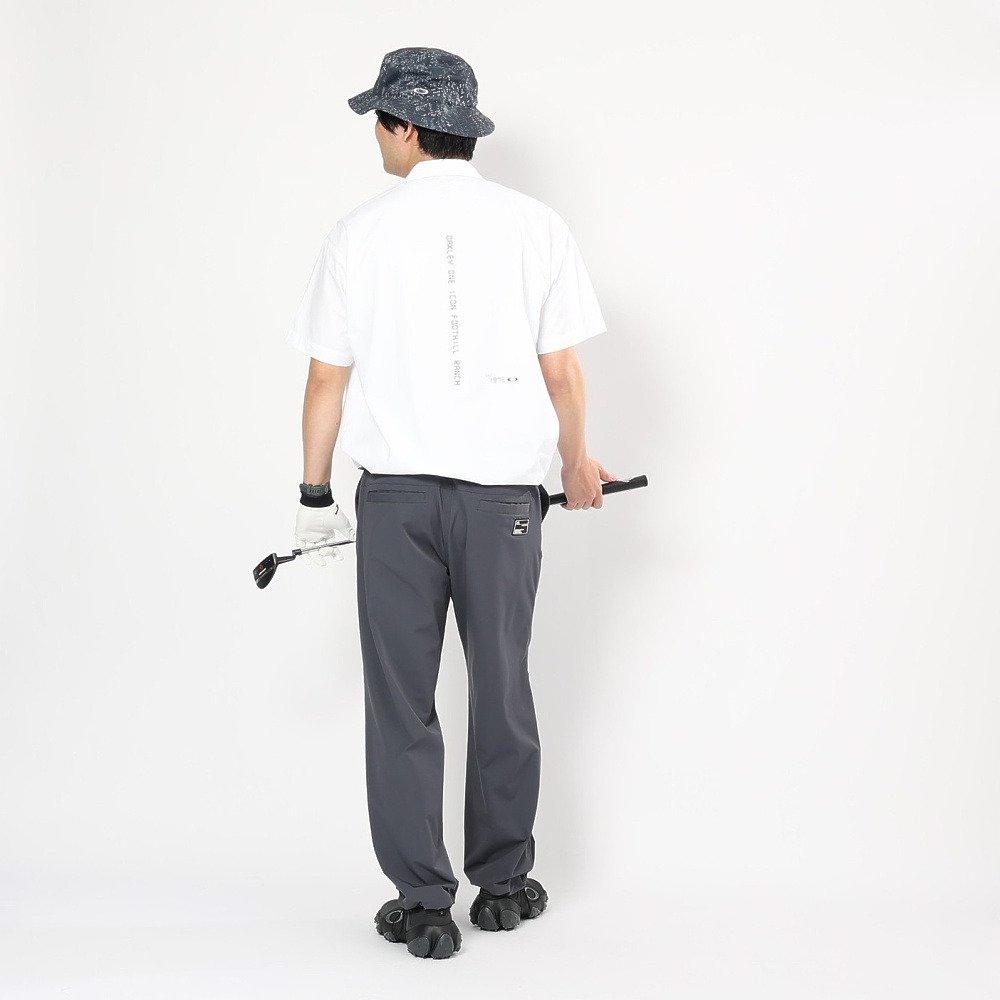 オークリー（OAKLEY）（メンズ）ゴルフウェア 吸汗速乾 半袖 STALWART GORP ウーブンシャツ FOA409156-100