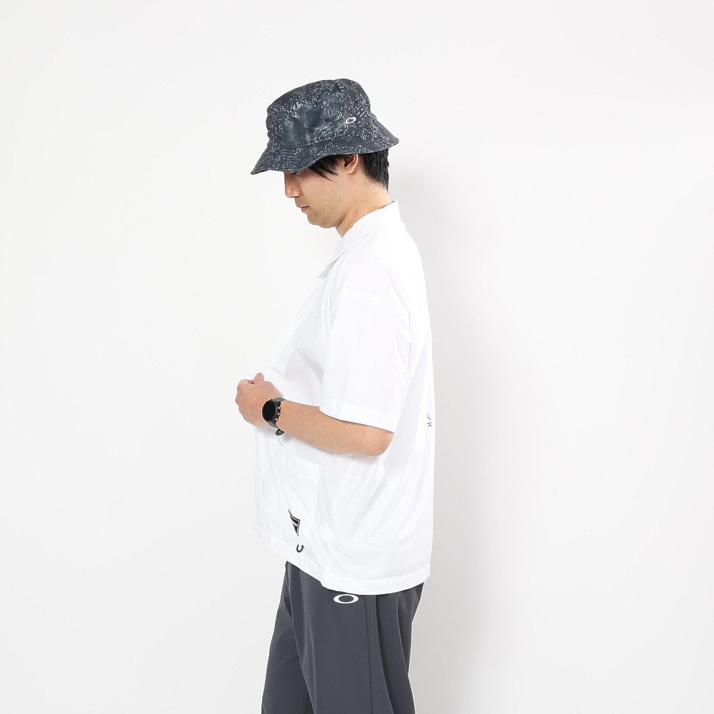 オークリー（OAKLEY）（メンズ）ゴルフウェア 吸汗速乾 半袖 STALWART GORP ウーブンシャツ FOA409156-100