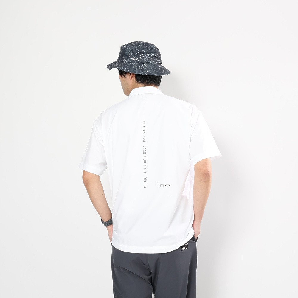 オークリー（OAKLEY）（メンズ）ゴルフウェア 吸汗速乾 半袖 STALWART GORP ウーブンシャツ FOA409156-100