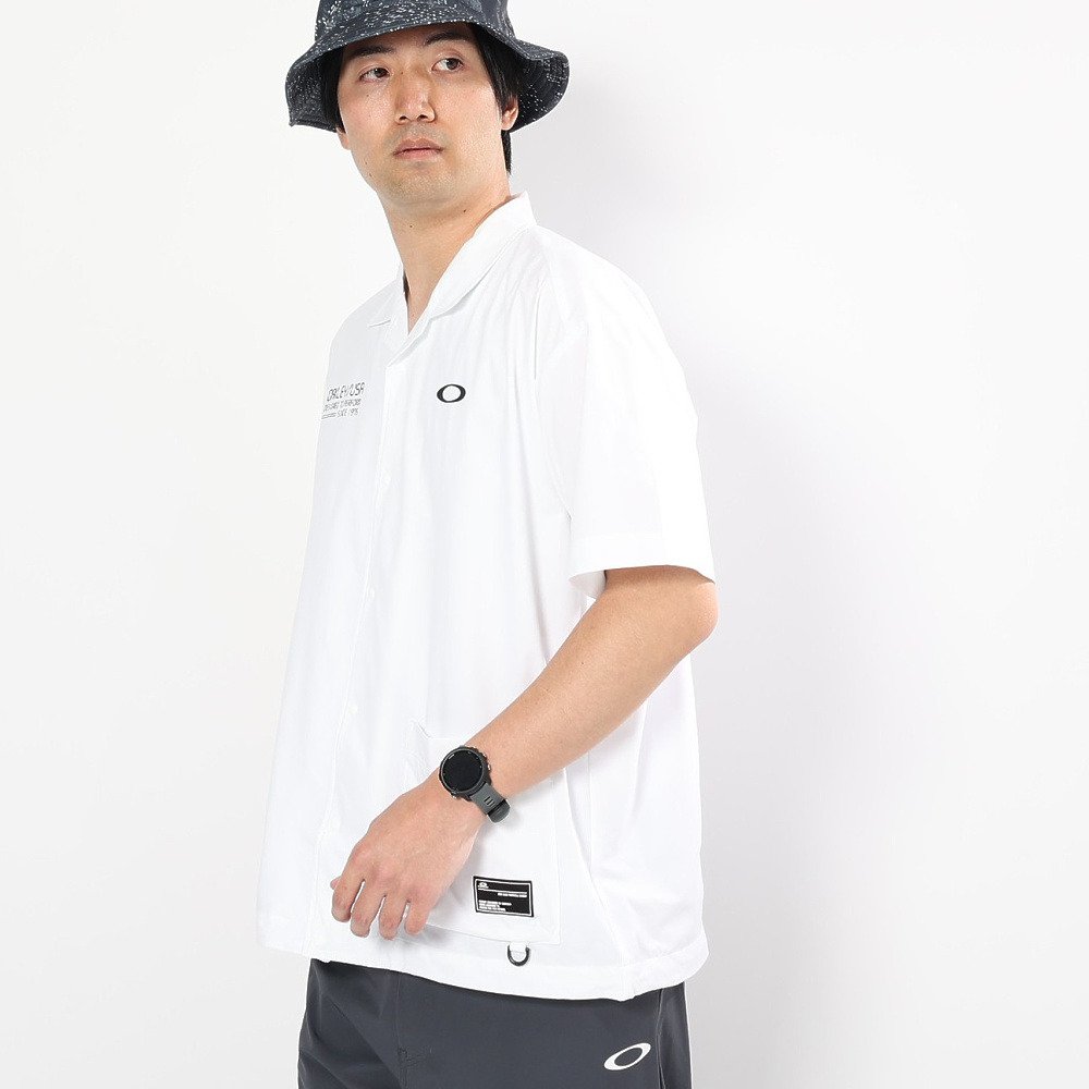 オークリー（OAKLEY）（メンズ）ゴルフウェア 吸汗速乾 半袖 STALWART GORP ウーブンシャツ FOA409156-100