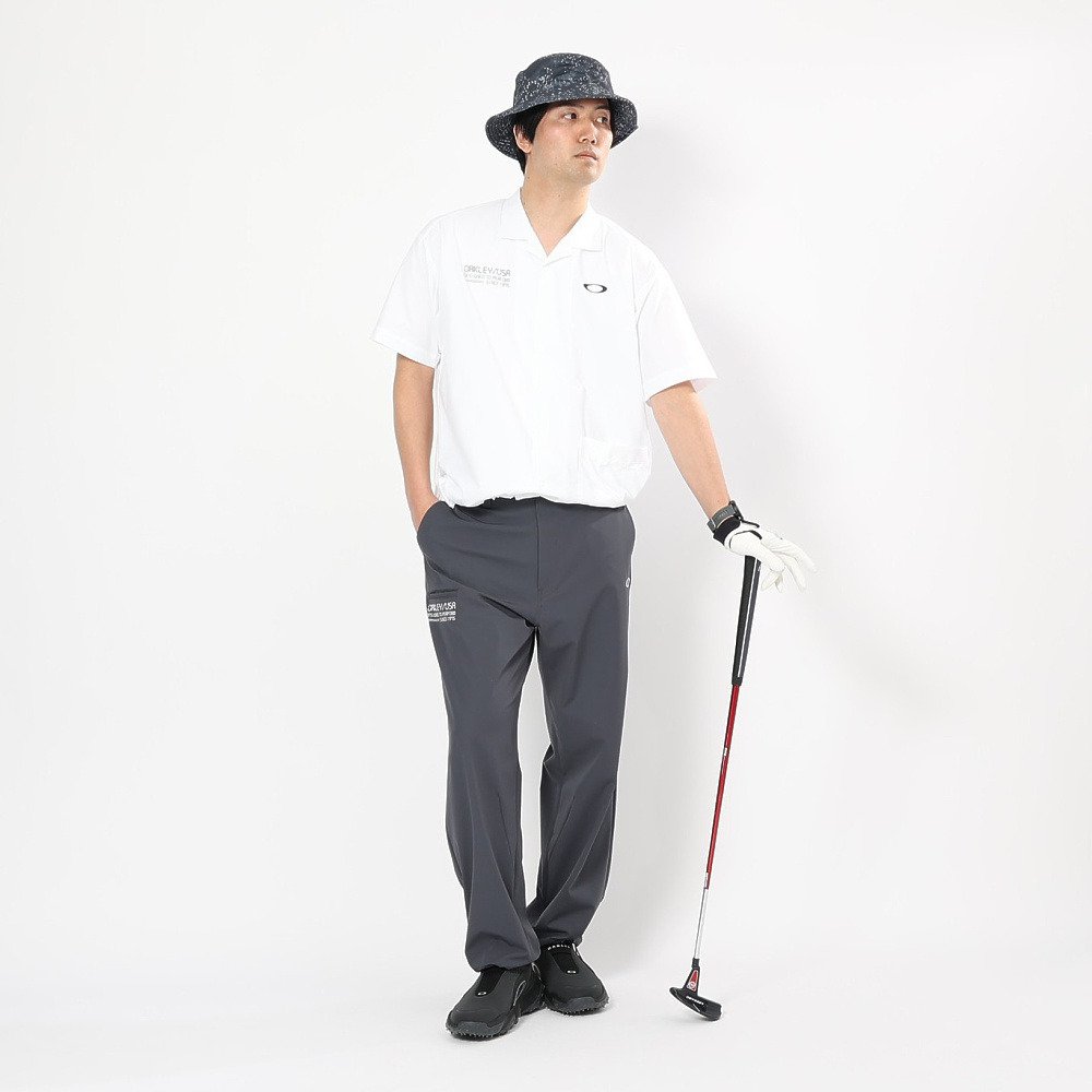オークリー（OAKLEY）（メンズ）ゴルフウェア 吸汗速乾 半袖 STALWART GORP ウーブンシャツ FOA409156-100
