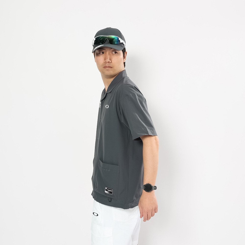 オークリー（OAKLEY）（メンズ）ゴルフウェア 吸汗速乾 半袖 STALWART GORP ウーブンシャツ FOA409156-2DE