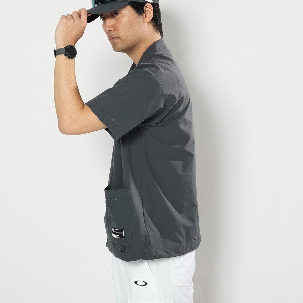 オークリー（OAKLEY）（メンズ）ゴルフウェア 吸汗速乾 半袖 STALWART GORP ウーブンシャツ FOA409156-2DE