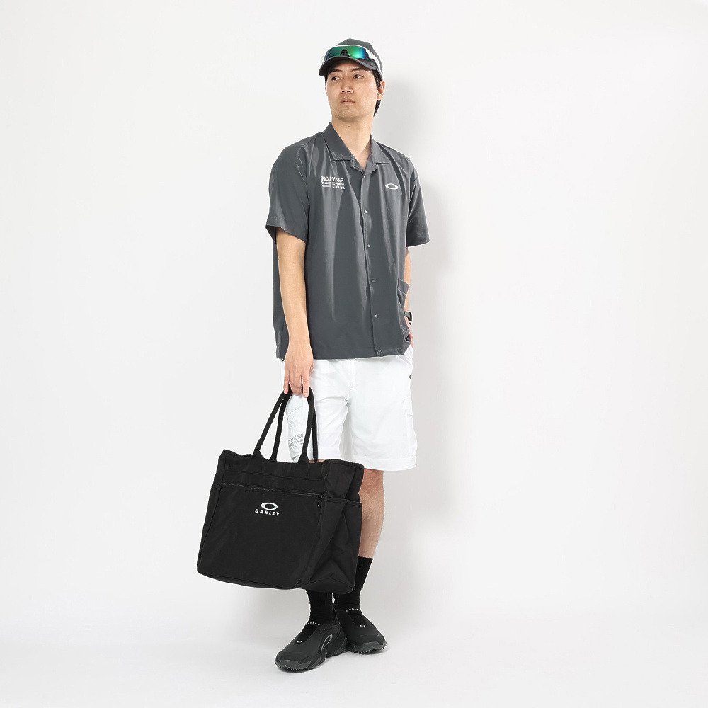 オークリー（OAKLEY）（メンズ）ゴルフウェア 吸汗速乾 半袖 STALWART GORP ウーブンシャツ FOA409156-2DE