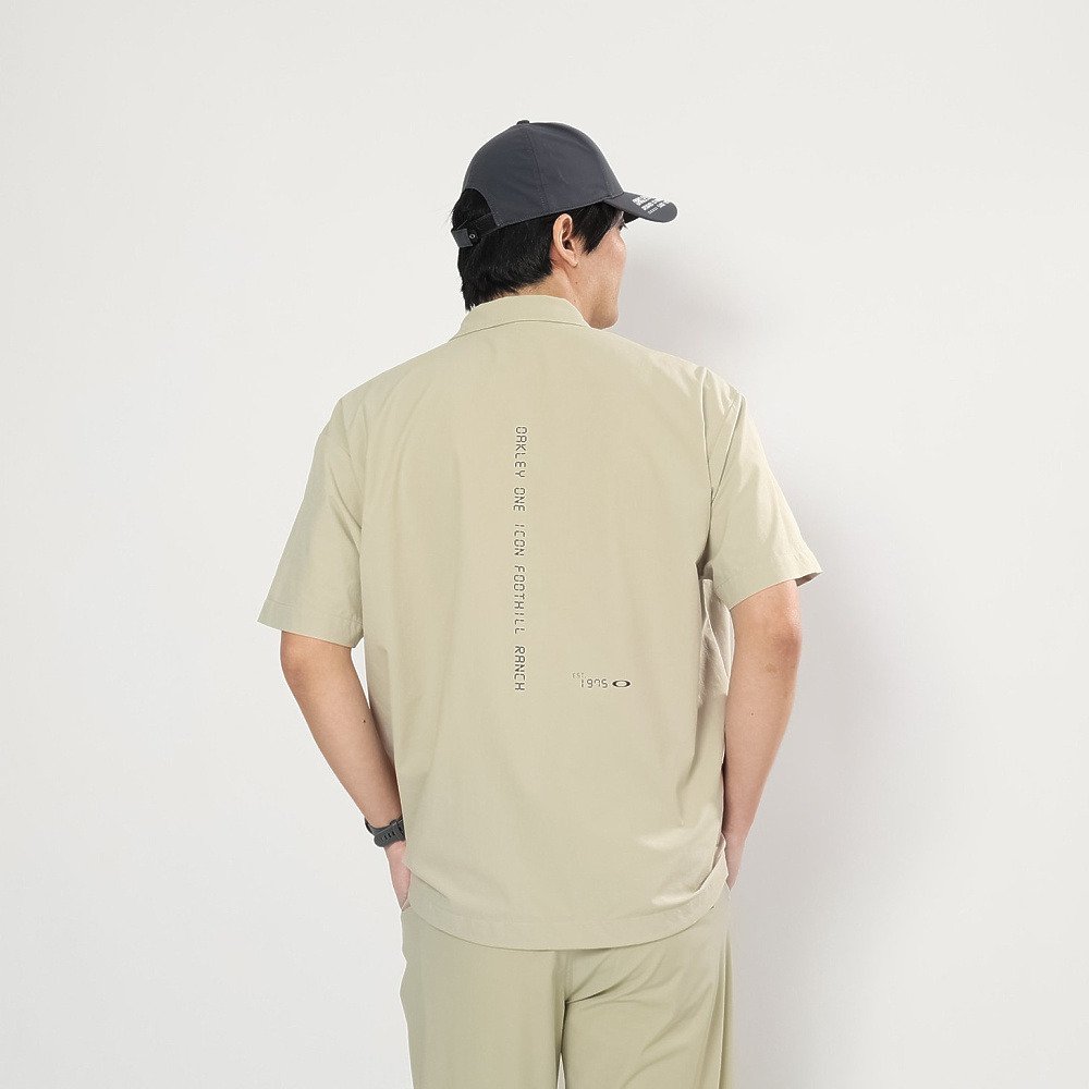 オークリー（OAKLEY）（メンズ）ゴルフウェア 吸汗速乾 半袖 STALWART GORP ウーブンシャツ FOA409156-89C