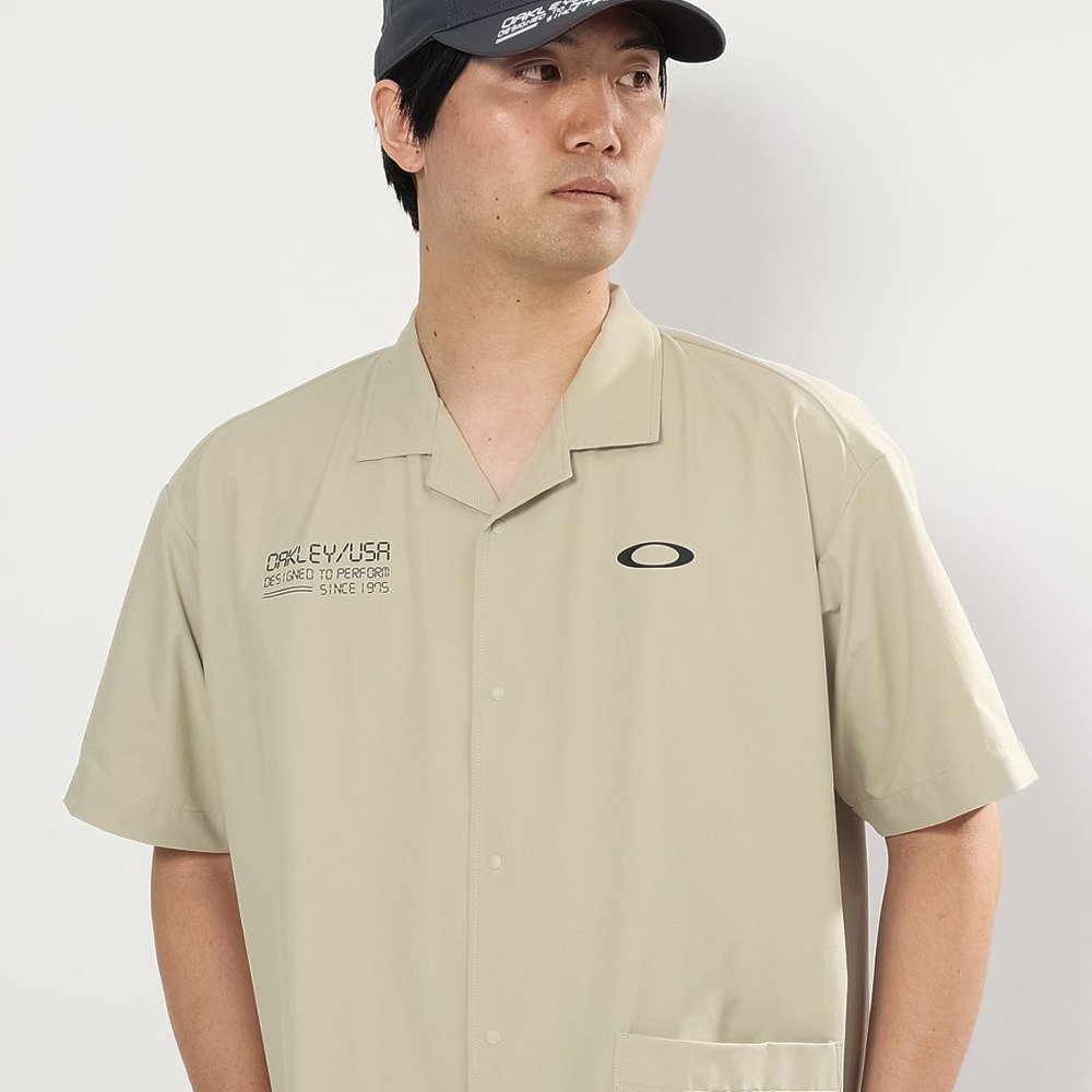 オークリー（OAKLEY）（メンズ）ゴルフウェア 吸汗速乾 半袖 STALWART GORP ウーブンシャツ FOA409156-89C