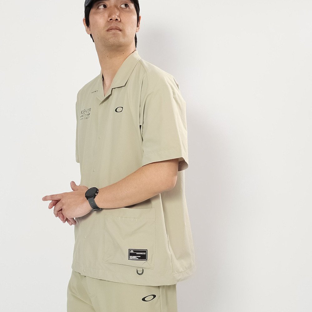 オークリー（OAKLEY）（メンズ）ゴルフウェア 吸汗速乾 半袖 STALWART GORP ウーブンシャツ FOA409156-89C