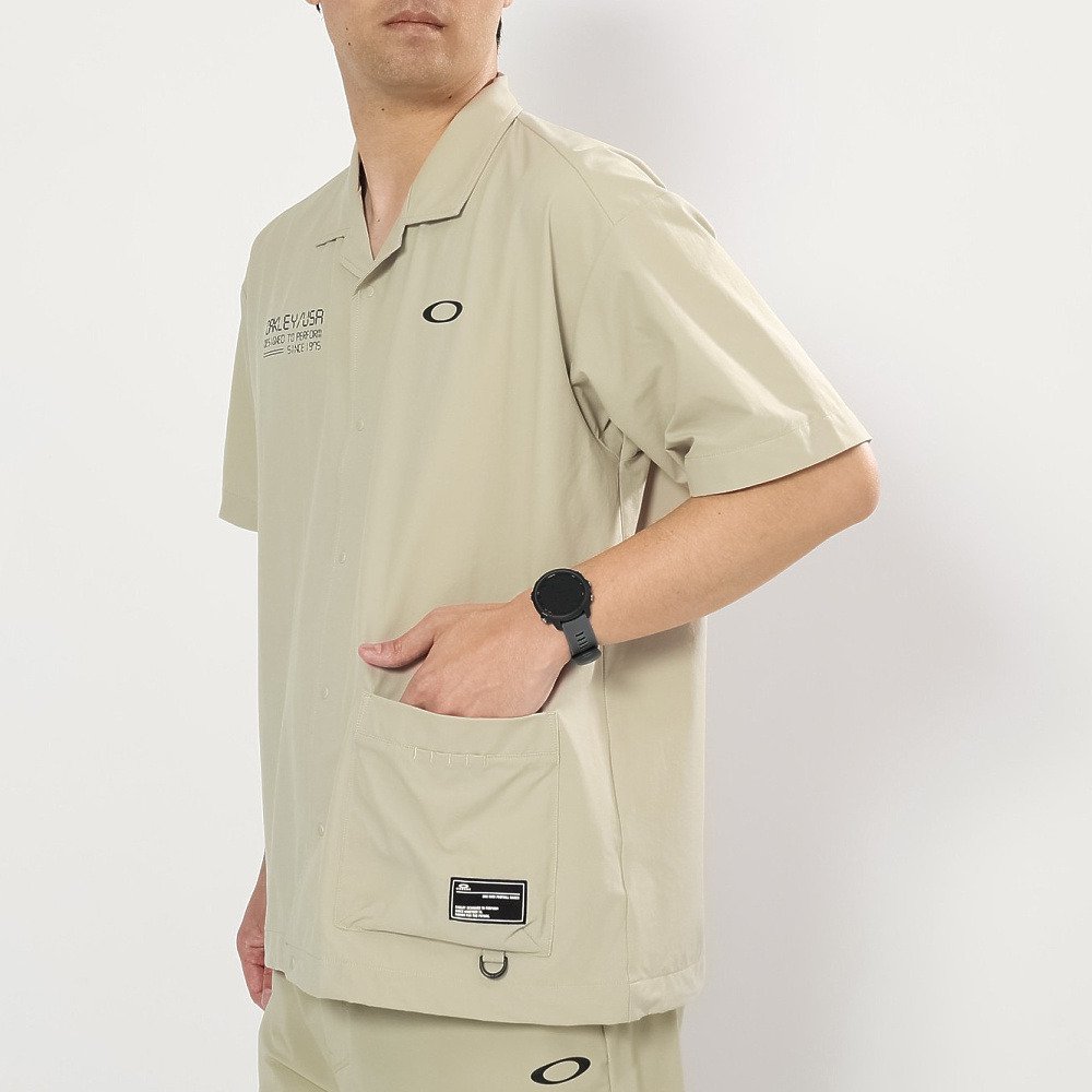 オークリー（OAKLEY）（メンズ）ゴルフウェア 吸汗速乾 半袖 STALWART GORP ウーブンシャツ FOA409156-89C