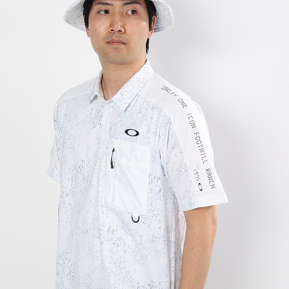オークリー（OAKLEY）（メンズ）ゴルフウェア 吸汗速乾 半袖 STALWART GORP デジタルカモフラージュ柄 シャツ FOA409157-186
