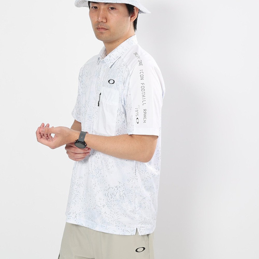 オークリー（OAKLEY）（メンズ）ゴルフウェア 吸汗速乾 半袖 STALWART GORP デジタルカモフラージュ柄 シャツ FOA409157-186