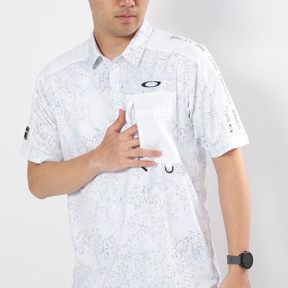 オークリー（OAKLEY）（メンズ）ゴルフウェア 吸汗速乾 半袖 STALWART GORP デジタルカモフラージュ柄 シャツ FOA409157-186