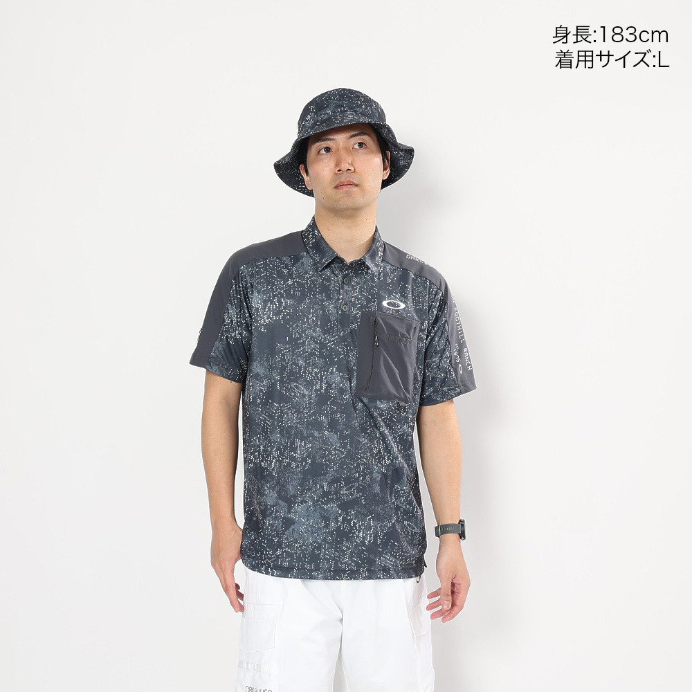 オークリー（OAKLEY）（メンズ）ゴルフウェア 吸汗速乾 半袖 STALWART GORP デジタルカモフラージュ柄 シャツ FOA409157-25C